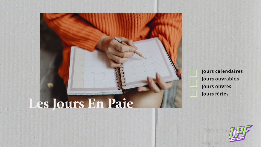 types de jours en gestion de la paie